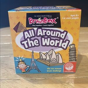 BrainBox All Around The World Educational Game - Yellow and Blue
